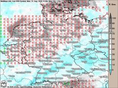 Sturmtief 'Tessa' bestimmt den Sommerausklang